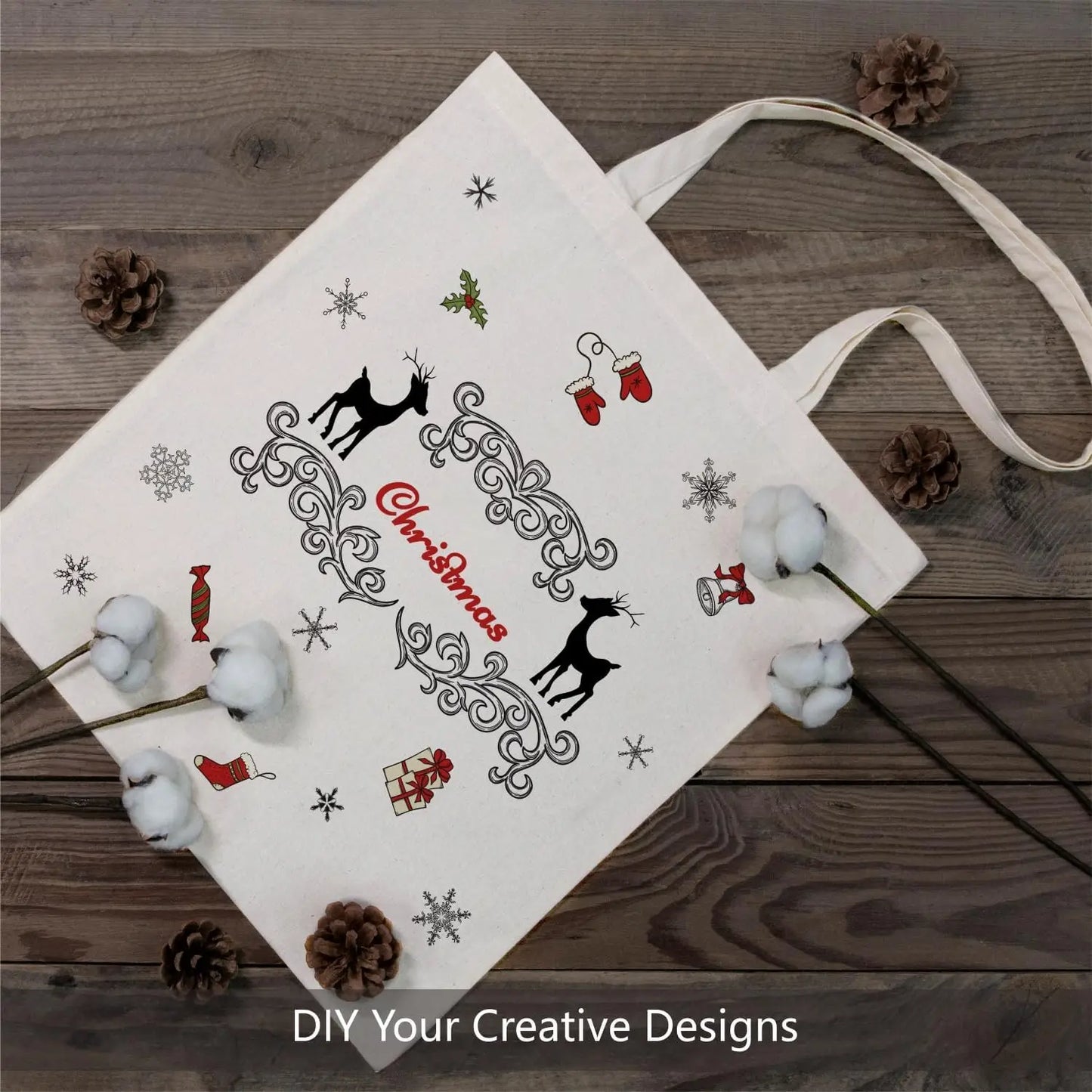 10/20/50pcs Custom Logo Canvas Tote Bag Eco-Friendly Shoulder Bag for Women & Men | Lightweight Durable Reusable Shopping Bag