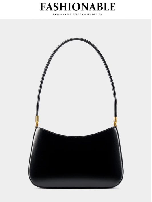 100% Genuine Leather Commuter Baguette Bag 2025 Fashion Women's handbag Underarm Shoulder Bag Female Hobo Bag For Women