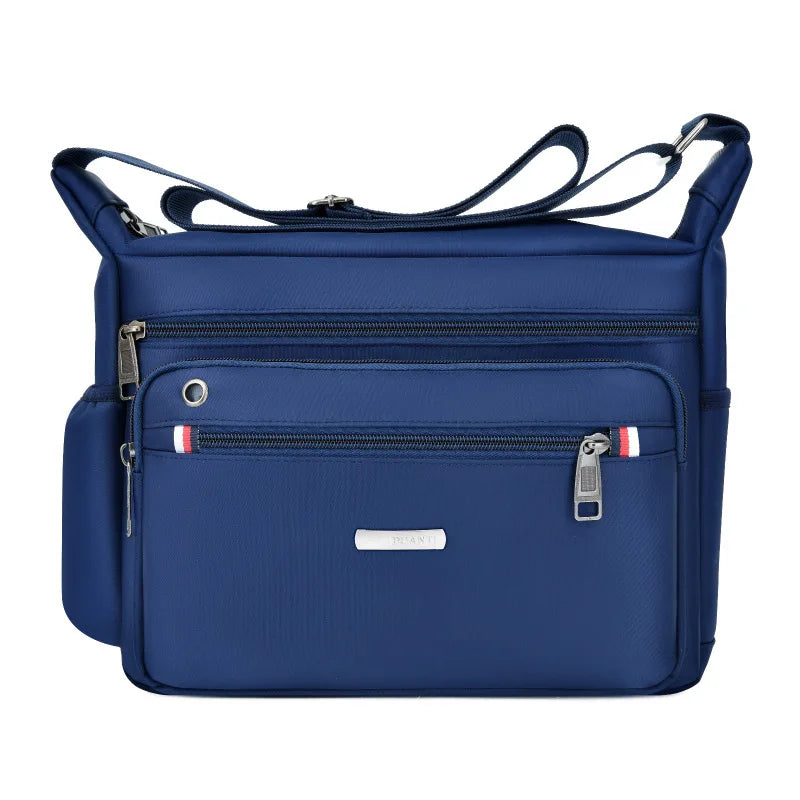 1pc Men's Large Capacity Oxford Cloth Casual Crossbody Bag, Travel Versatile Lightweight Shoulder Sling Bag
